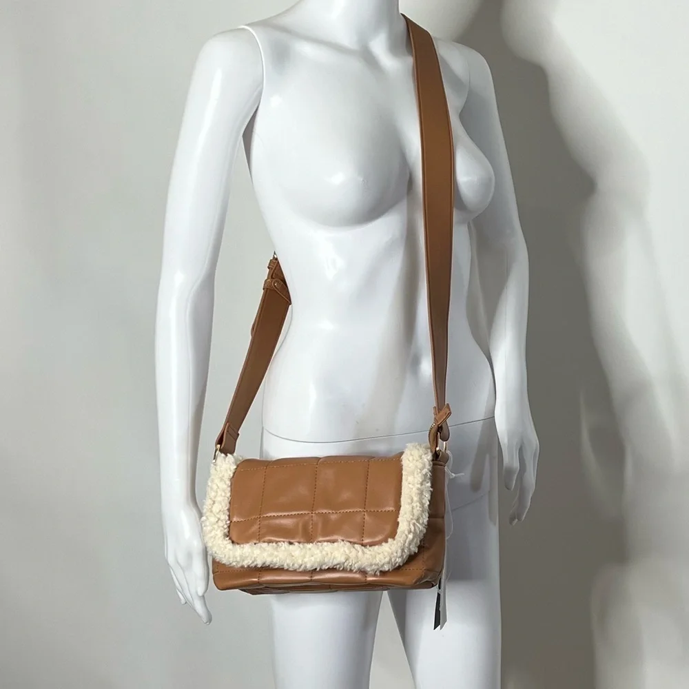 Like Dreams Quilted Shearling Crossbody Bag - Picture 2 of 10